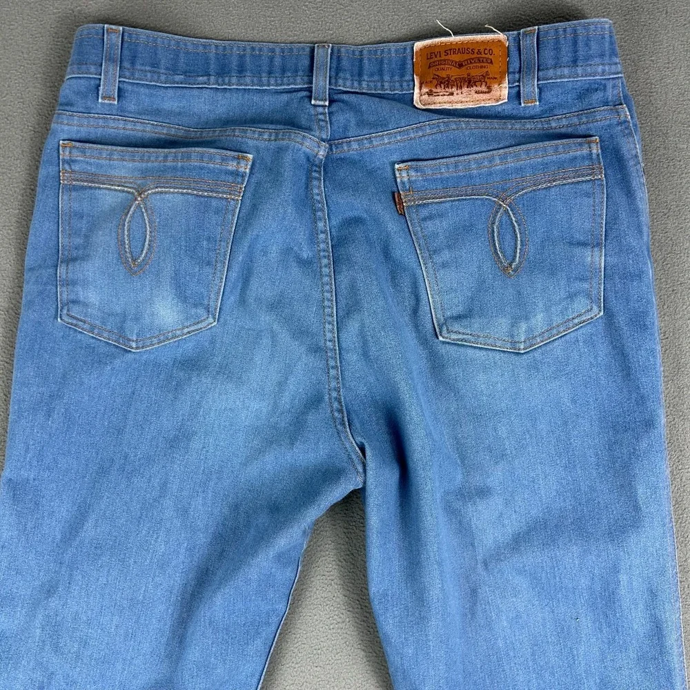 Levis 977 Jeans Mens 38x32 Brown Tab Vintage 2001‎ Straight Leg Blue
